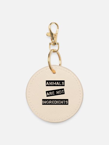 animals are not ingredients - Runder Schlüsselanhänger - Auster