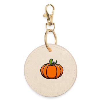 pumpkin - Round Keyring - oyster - Front