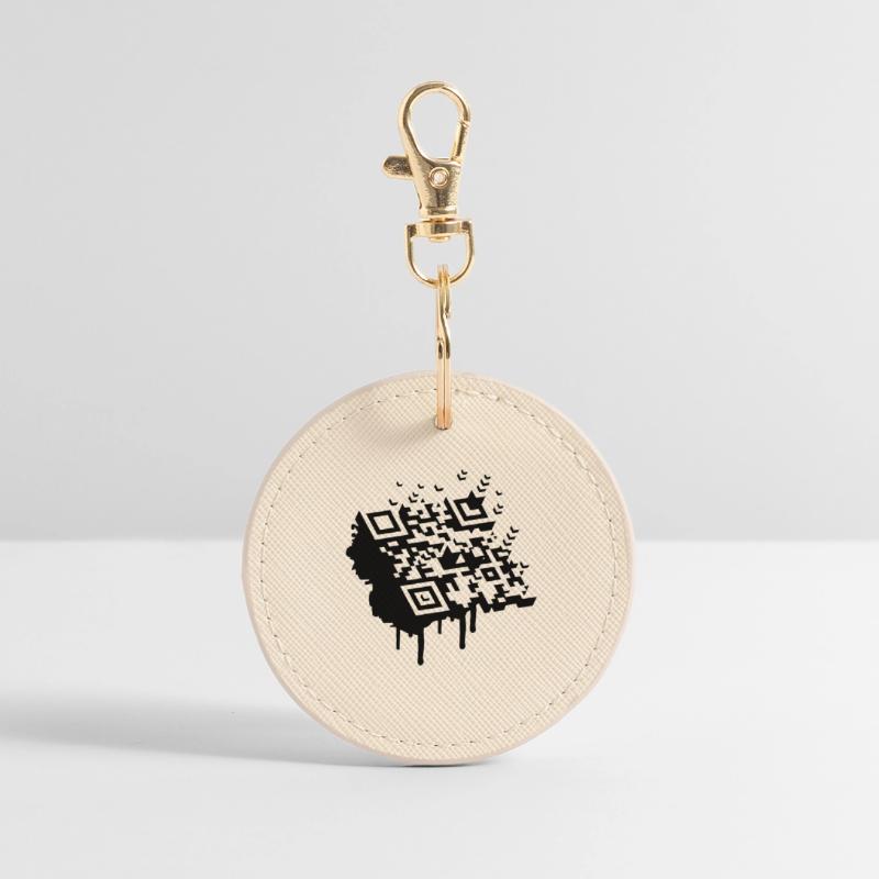 A 3D bar code as a graffiti Round Keyring