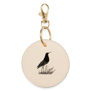 Vogel - Runder Schlüsselanhänger - Auster - Vorne