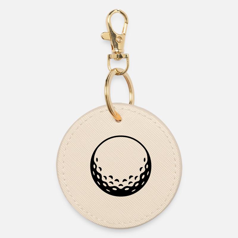 Golfball - einfärbbar - Runder Schlüsselanhänger - Auster