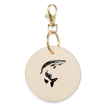 hecht - Round Keyring - oyster - Front