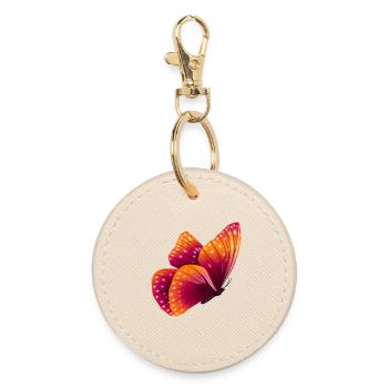 Chemise Cadeau Papillon Animal Exotique Orange - Porte-clés rond - huître - Devant