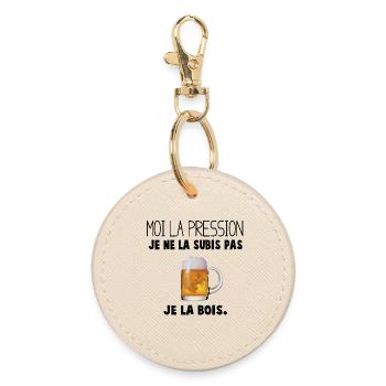 Mug à Biere Conception Unique - Porte-clés rond - huître - Devant