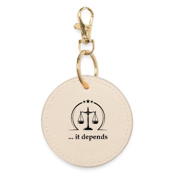 Lawyer court lawyer law law student gift - Round Keyring - oyster - Front