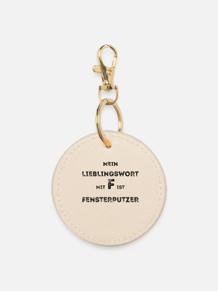Fensterputzer Putzmann putzen lustig Geschenk - Runder Schlüsselanhänger - Auster