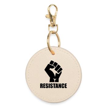 Widerstand / Resistance (schwarz / black) - Runder Schlüsselanhänger - Auster - Vorne