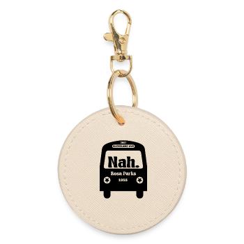 Nah Rosa Parks Bus Afro Frieden Toleranz Geschenk - Runder Schlüsselanhänger - Auster - Vorne