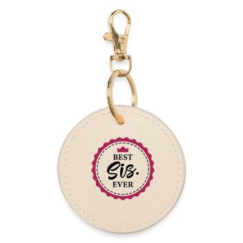 sister - Round Keyring - oyster - Front
