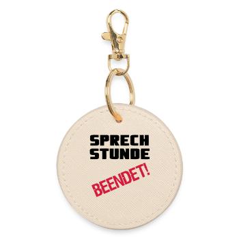 Sprechstunde beendet Medizin Spruch Geschenk - Runder Schlüsselanhänger - Auster - Vorne