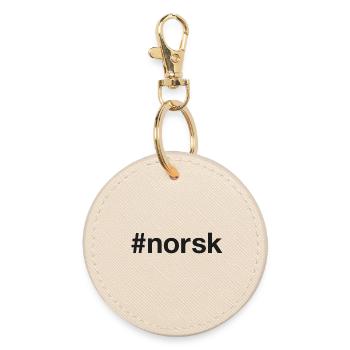 NORSK Norway Norwegen Hashtag Ich bin Norweger - Runder Schlüsselanhänger - Auster - Vorne
