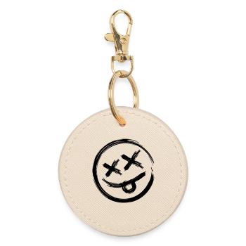 Smile - Round Keyring - oyster - Front