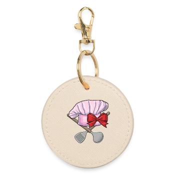 Chef's Hat Cooking Kitchen - Round Keyring - oyster - Front
