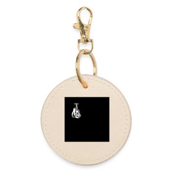 Boxing gloves - Round Keyring - oyster - Front