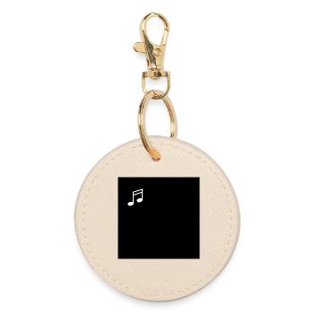 Note de musique - Porte-clés rond - huître - Devant