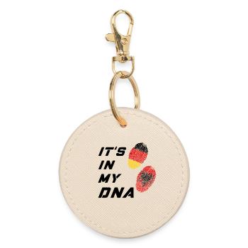 In my DNA Germany and Albania / present - Round Keyring - oyster - Front