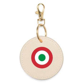 Autocollant cocarde de l'armée de l'air Italie Italia aeronautica - Porte-clés rond - huître - Devant