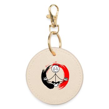 Zen meditation - Round Keyring - oyster - Front
