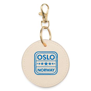 Insigne d’Oslo Norvège - Porte-clés rond - huître - Devant