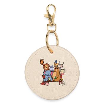 Animaux animaux Animaux Ours Éléphant Lion Cool - Porte-clés rond - huître - Devant