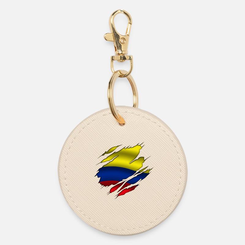 Colombia - Round Keyring - oyster