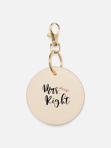 Mrs. always Right - Runder Schlüsselanhänger - Auster