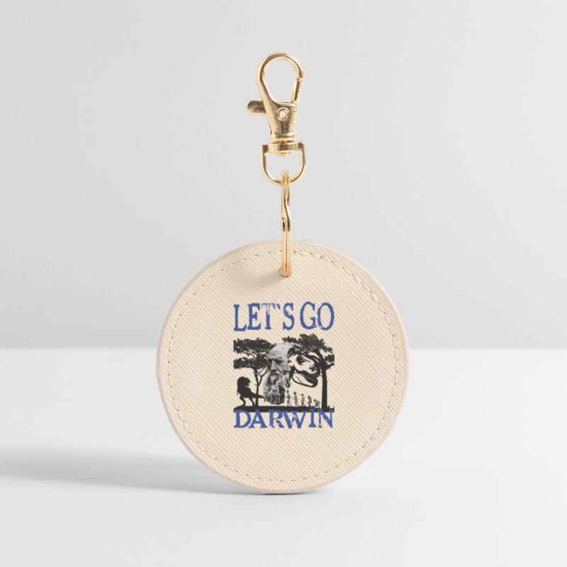 Idée cadeau textile Charles Darwin Evolution Porte-clés rond