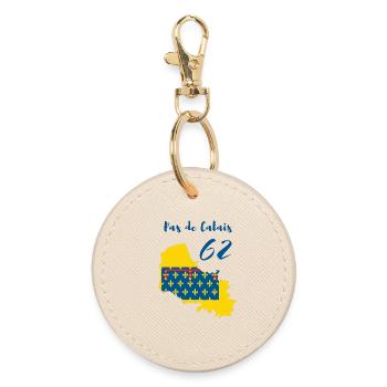 No calais - Round Keyring - oyster - Front