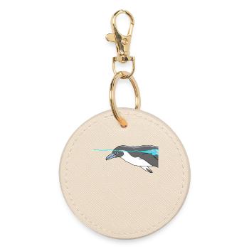 Penguin - Round Keyring - oyster - Front