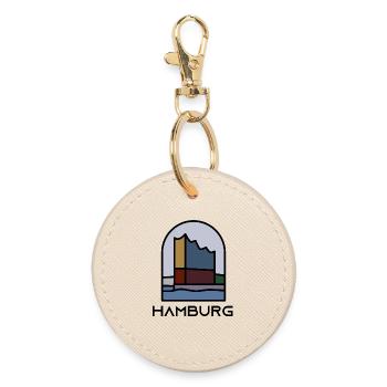 Hambourg - Philharmonie - Porte-clés rond - huître - Devant
