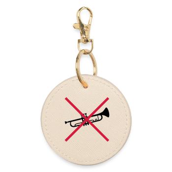 Trumpet Forbidden Shield - Round Keyring - oyster - Front