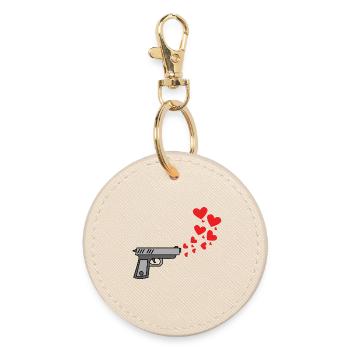 Heart Freedom of Expression Humanity Peacetime - Round Keyring - oyster - Front