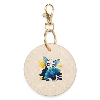 Blue Ink Spirits - Chat fantôme Dia De Los Muertos - Porte-clés rond - huître - Devant