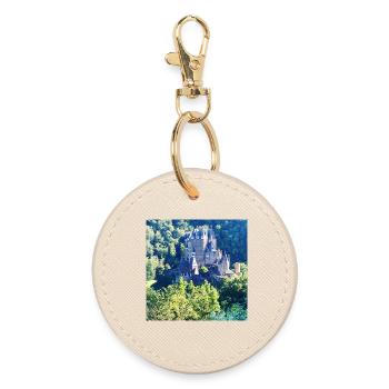 Château forestier à la campagne - Porte-clés rond - huître - Devant