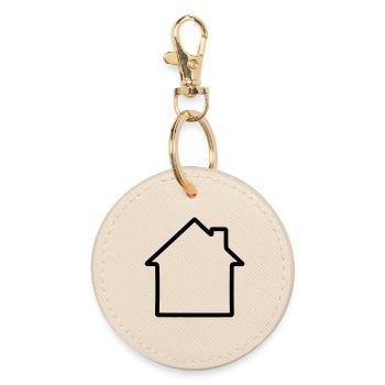 House simple logo - Round Keyring - oyster - Front
