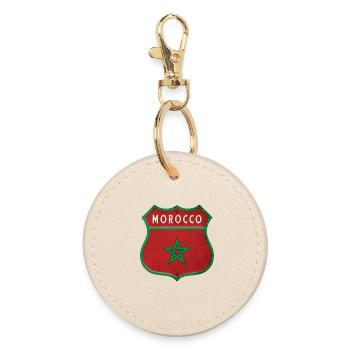 Maroc Armoiries Drapeaux Design - Porte-clés rond - huître - Devant