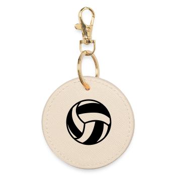 volleyball - Round Keyring - oyster - Front