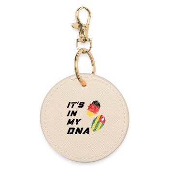 In my DNA Germany / Togo - Round Keyring - oyster - Front
