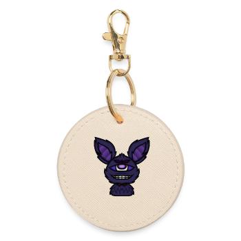 bald-Cyclops! By Pousse2Bambou ! - Round Keyring - oyster - Front