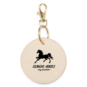 Chevaux islandais Déclaration Cheval Amour Chevaux - Porte-clés rond - huître - Devant