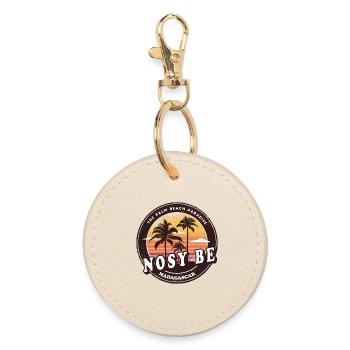 Design de plage de Nosy Be Madagascar - Porte-clés rond - huître - Devant