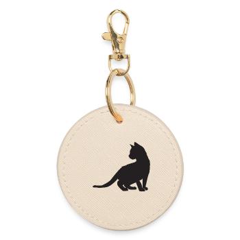 Conception de chaton - Porte-clés rond - huître - Devant