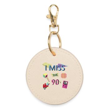 Thème nostalgique des années 90 - Porte-clés rond - huître - Devant