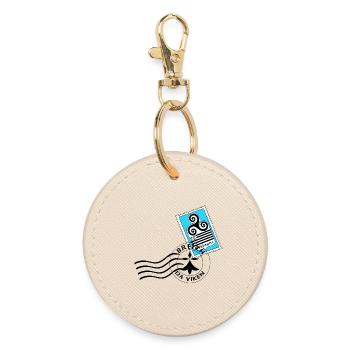 Brittany - Round Keyring - oyster - Front