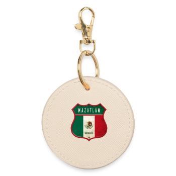 Mazatlán Mexico coat of arms design - Round Keyring - oyster - Front