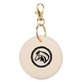 Portrait de cheval - Porte-clés rond - huître - Devant