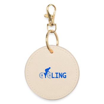 Cycling - Round Keyring - oyster - Front
