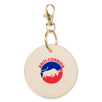 bullfighting, anti-bullfighting - Round Keyring - oyster - Front