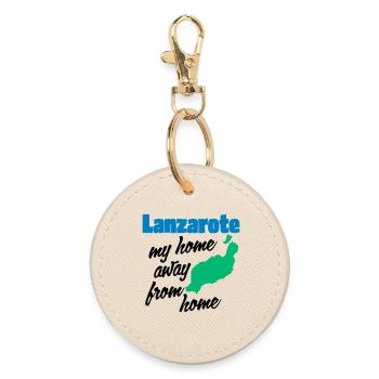 Lanzarote, mein zweites Zuhause - Runder Schlüsselanhänger - Auster - Vorne