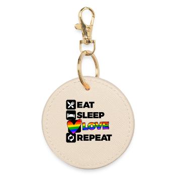 Lgbt Love Heart Pride Déclaration transgenre Homo - Porte-clés rond - huître - Devant